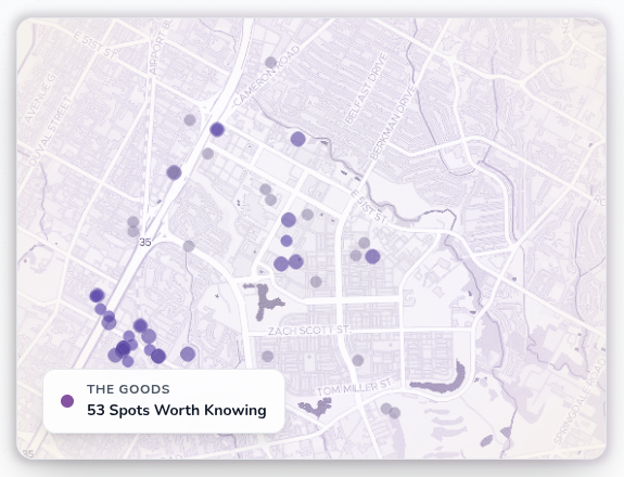 Neighborhood hotspot density map based on historical staffing volume.